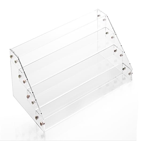 Nagellacksdisplay 4 nivåer plexiglas transparent 41x19x20 cm