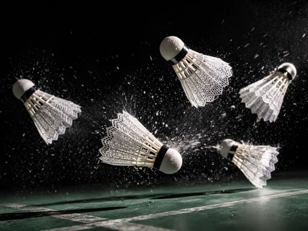 Badmintonbolde i nylon, hvid 5-pak