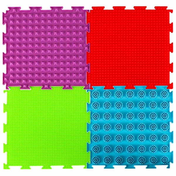 Sensorisk ortopedisk pusselmatta 8 moduler 24,2x24,2 cm barn 2+