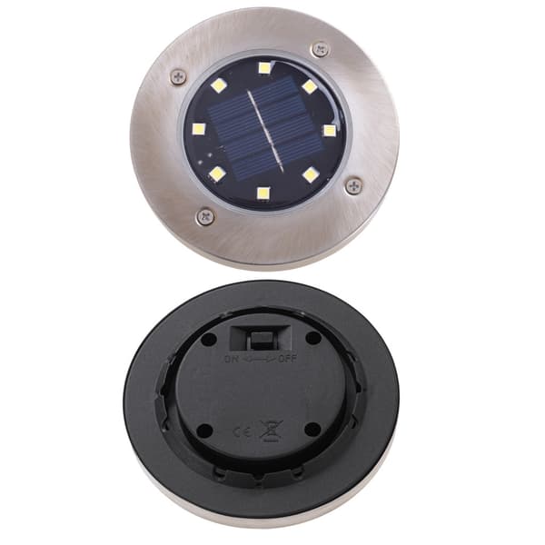 Solcellsmarklampor LED 4-pack IP44 med skymningssensor 8 LED varmvit