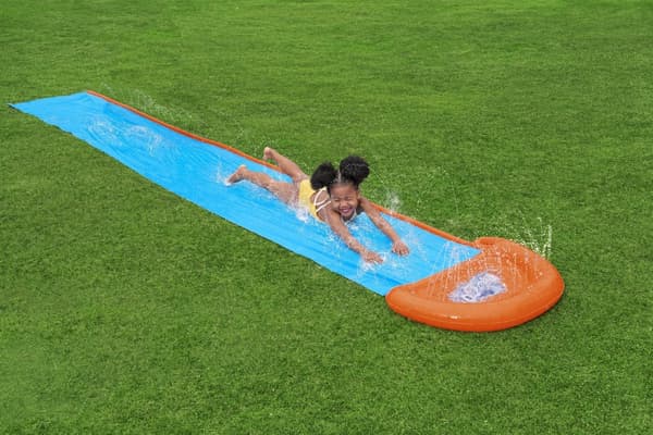 Vandrutsjebane med pool 488 cm PVC til børn