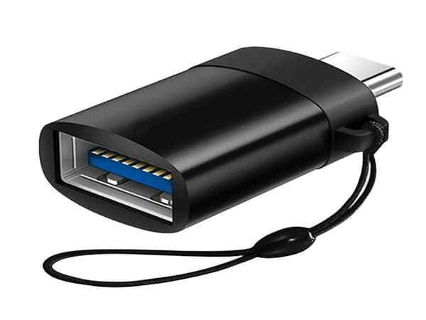 USB-C til USB-A 3.0 OTG-adapter sort 1,5x3 cm med nøglerem