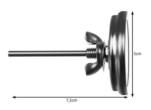 Grill- og røgtermometer analog i rustfrit stål 0–250°C