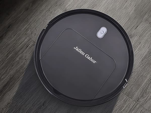 Robotstøvsuger med moppefunktion 25 cm sort 90 min batteridrift