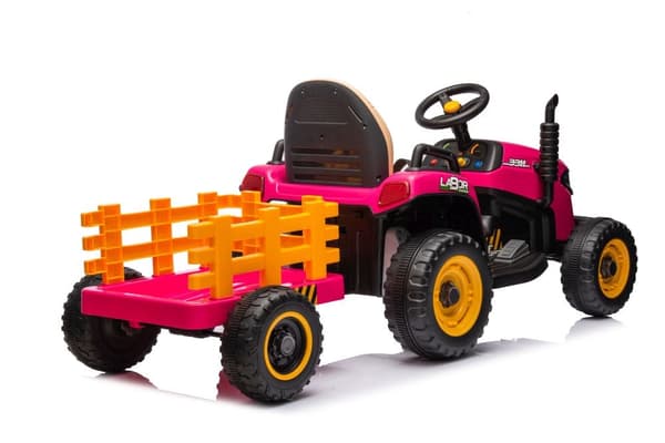 Batteridriven lektraktor för barn rosa BBH-030
