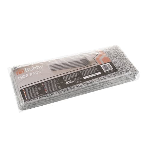 Moppöverdrag plattmopp 33x12 cm kardborre grå 5-pack Ruhhy