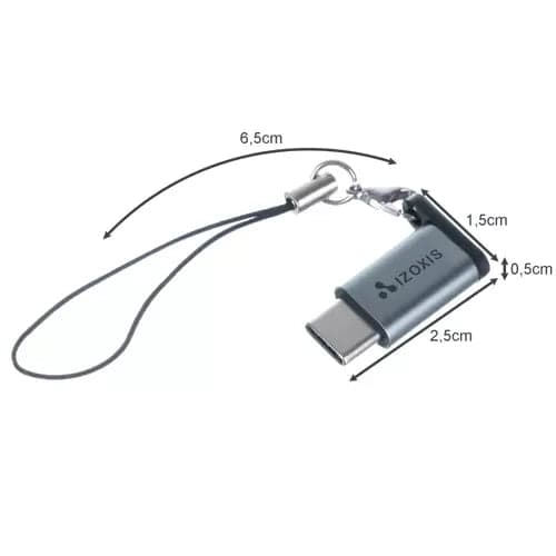 USB-C til Micro USB 2.0 adapter, han til hun, 2.1A 480Mbps