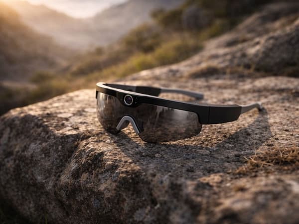 Smarte briller med 2K-kamera 8MP Bluetooth 5.3 sort