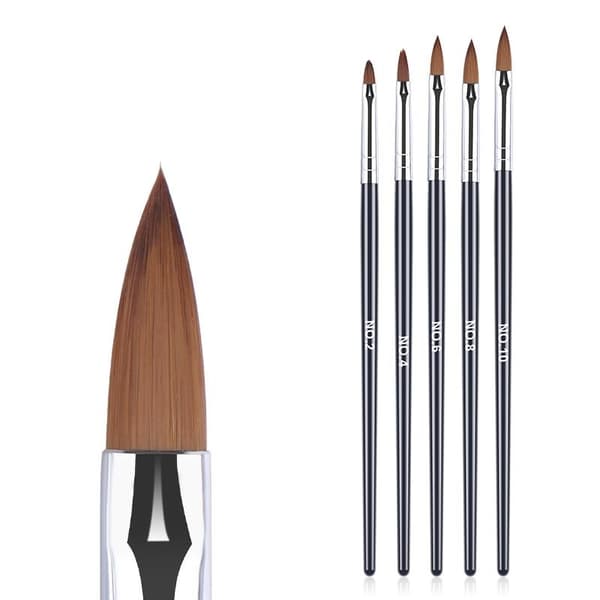 Nail Art Sæt - 5 Dekorationsbørster & Dotting Tool