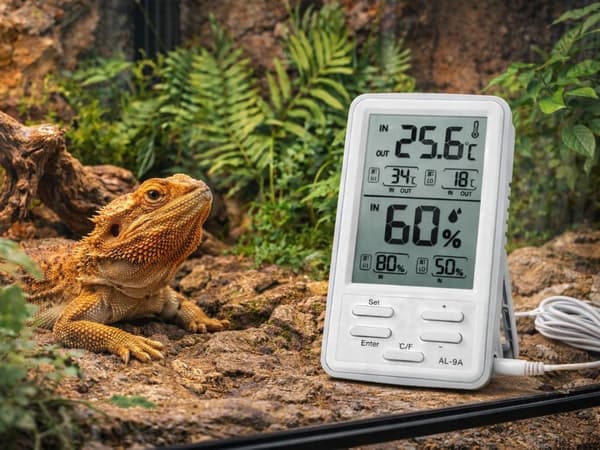 Digital termometer/hygrometer med ekstern sensor og magnetisk LCD