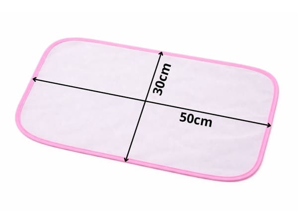 Silityssuoja mesh 50x30 cm vaaleanpunainen elastisella käsilenkillä