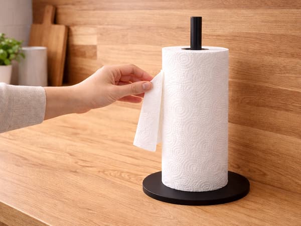 Talouspaperin pidike musta metalli 32 cm
