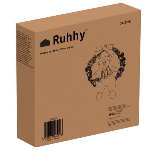 Julkrans julälv 36 cm för dörr/vägg, trä/plast/polyester