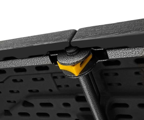 Hopfällbart trädgårdsbord 180 cm HDPE bordsskiva stålram