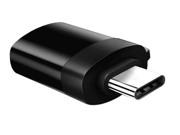 USB-C til USB-A 3.0 OTG-adapter sort 1,5x3 cm med nøglerem