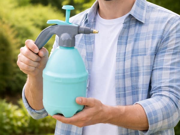 Tryckspruta för växter 3 liter ABS turkos justerbart munstycke