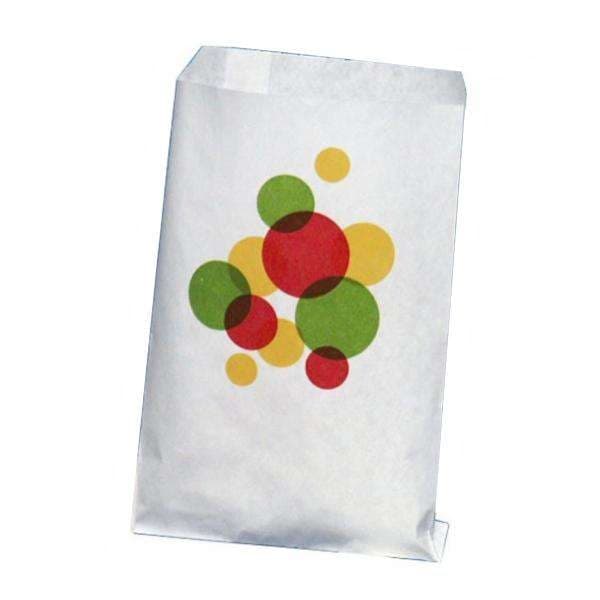 Godispåsar kraftpapper retro vit med prickar 17x12 cm 100 st