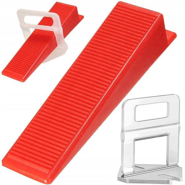 Flisenivelleringssystem 200 dele – 100 clips + 100 kiler til fliser/klinker