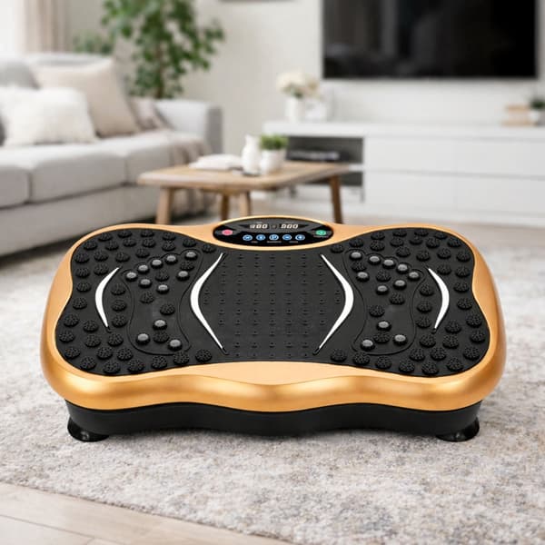 Vibrationsplatform til træning 120 niveauer Bluetooth 150 kg inkl. bånd