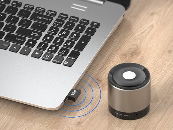 Bluetooth-adapter USB 5.0 för dator/laptop svart räckvidd 20 m