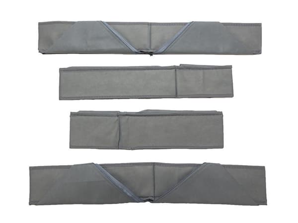 Lådinsatser för underkläder/strumpor 4-pack grå med fack