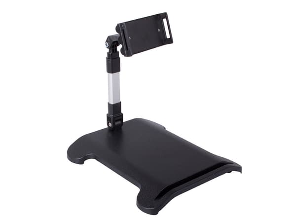 Mobil- og tabletstativ 2-i-1 til 2 enheder, justerbart, sort
