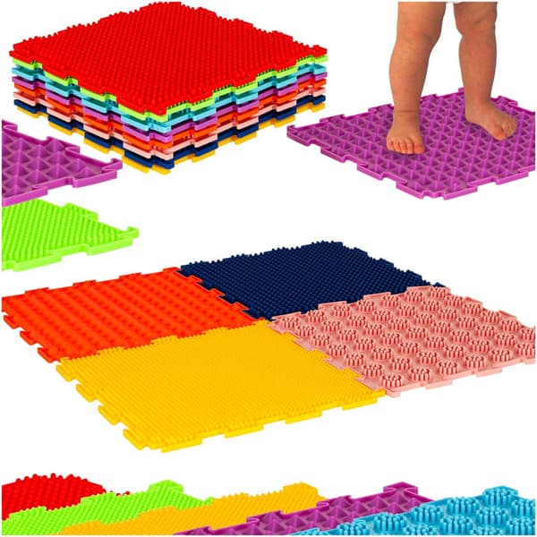Sensorisk ortopedisk pusselmatta 8 moduler 24,2x24,2 cm barn 2+