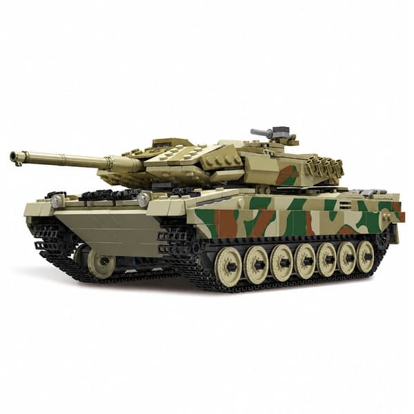 Fjernstyret Leopard kampvogn byggesæt 1100 dele appstyring 35,4 cm