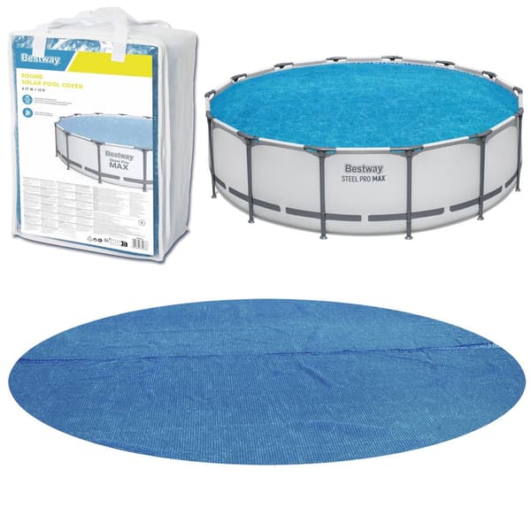 Solbeskyttelse til pool 417 cm bobleplast til rund pool 427 cm Bestway 58252