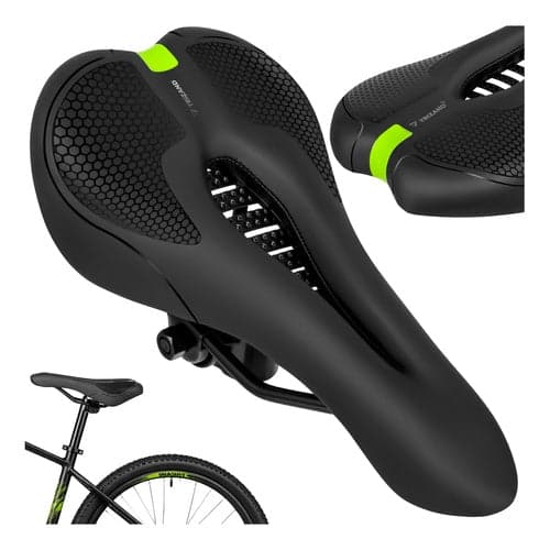 Cykelsadel ergonomisk blød polstring 28x14 cm sort universal