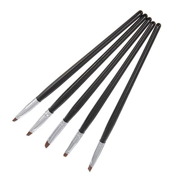 Eksklusivt sæt til neglekunst - 5 sorte UV-pensler & Dotting