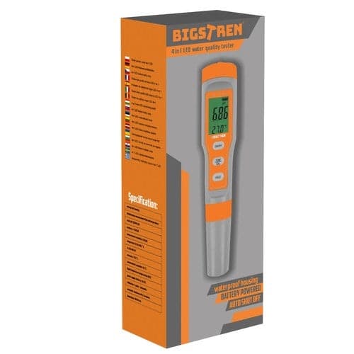 pH-måler med ATC og termometer 0-14 pH inkl. buffere+batterier
