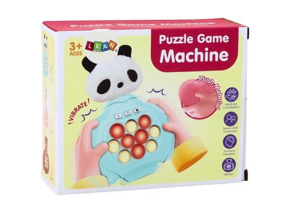 Pop-it spil panda blå med lyd/vibration, 5 spiltilstande, 3+ år