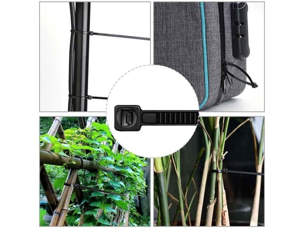 Nylon-kaapeliside 3,6x200 mm musta 100 kpl