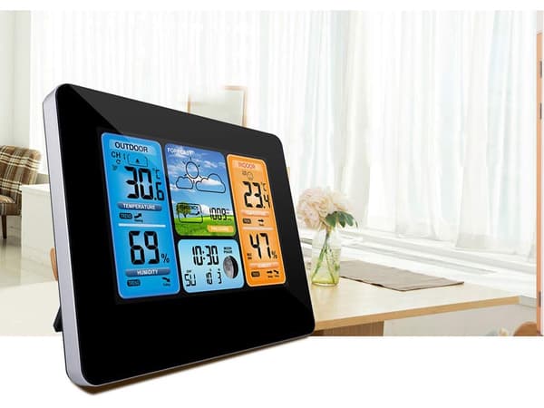 Trådlös väderstation med extern sensor LCD termometer/hygrometer