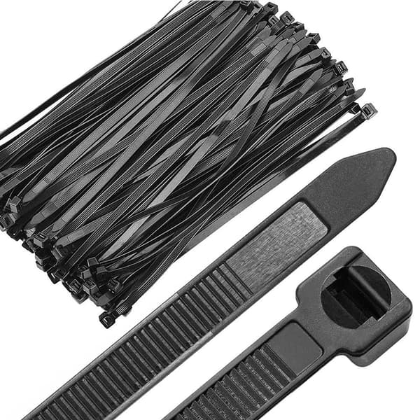 Kabelbindere i nylon 3,6x200 mm sort 100-pack