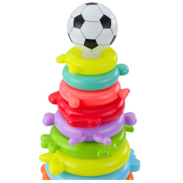 Stabelpyramide med 13 ringe + bold, plast, 42,5 cm