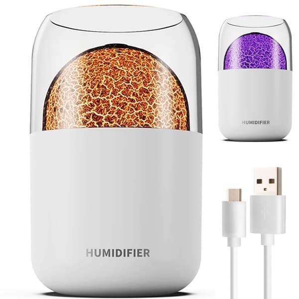 Luftfugter 300 ml med aromaterapi LED-lys USB 14,5 x 8,5 cm