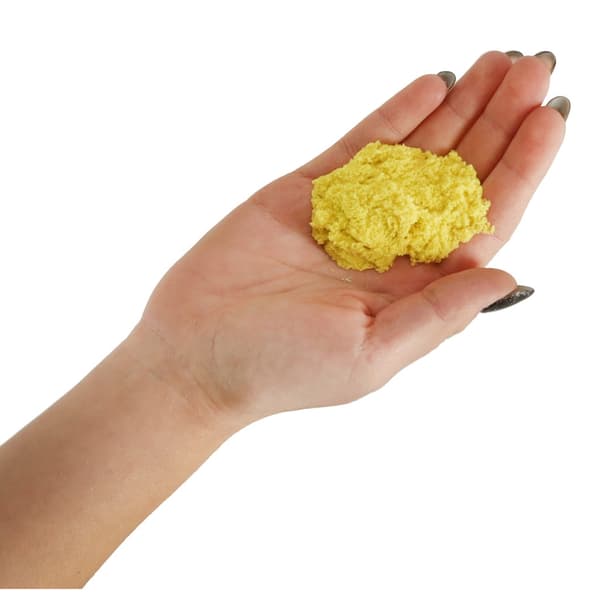 Sensorisk sand til børn 1 kg gul i pose, 3+