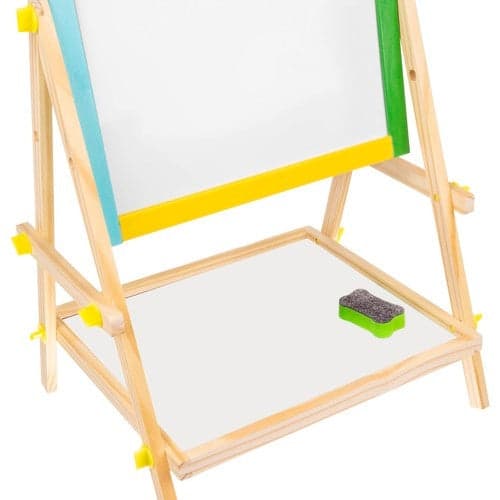 Dubbelsidig magnetisk barnritbräda med krita & whiteboard 65,5 cm