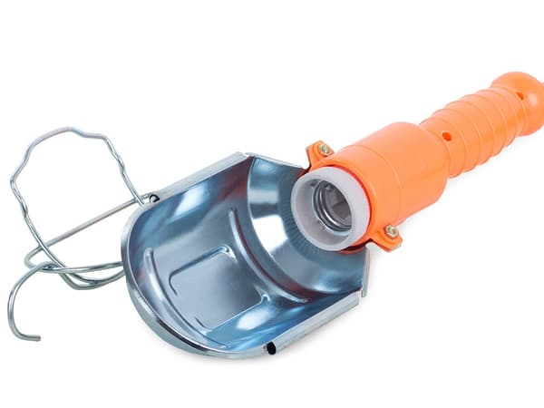 Garagebelysning med krok 5 m kabel 230V E27 max 60W orange