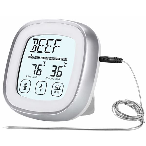 Digital stegetermometer med touchscreen og probe 120 cm, -20 til 300°C