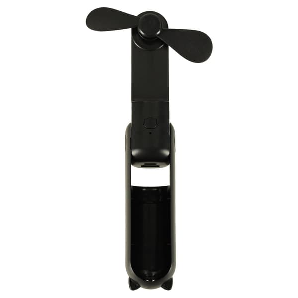 Mini USB-ventilator 2-i-1 hånd/bord 1200mAh USB-C sort