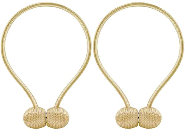 Magnetiska gardinklämmor guld 45 cm, 2-pack