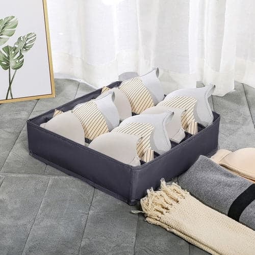 Lådorganisatörer för underkläder 4-pack grå non-woven fällbara