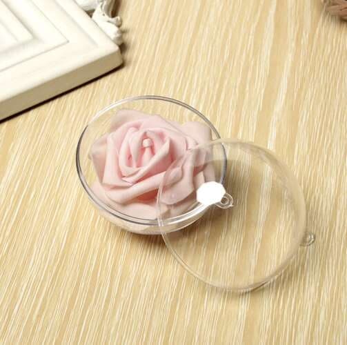 Transparenta delbara julkulor DIY 10 cm PS, 5-pack