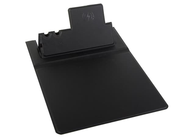 Musemåtte med trådløs oplader og mobilholder USB-C, sort