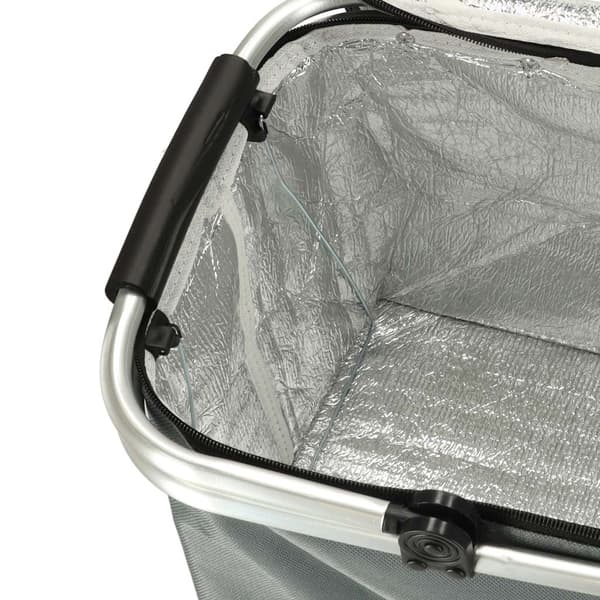 Termisk picknickkorg 32L fällbar med aluminiumram grå