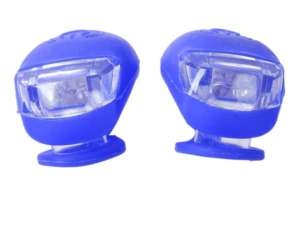 Pyörävalot LED-silikoniset sininen 2-pack paristoilla