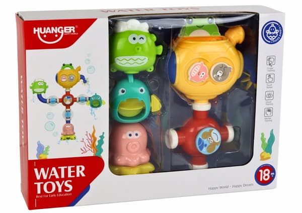 Badelegetøjsrobot med vandfontæne og sugekopper, 32 cm, 18+ mån